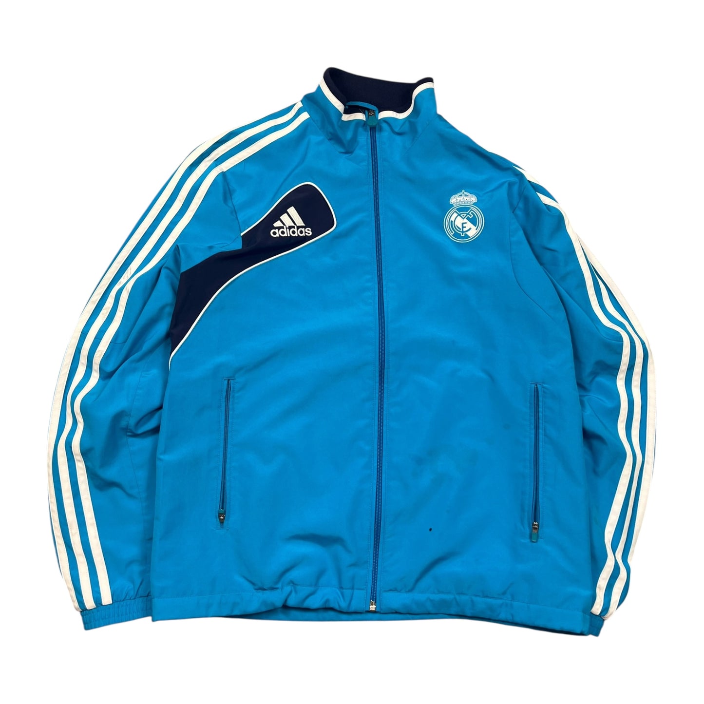 Blaue Adidas Real Madrid Jacke (M)