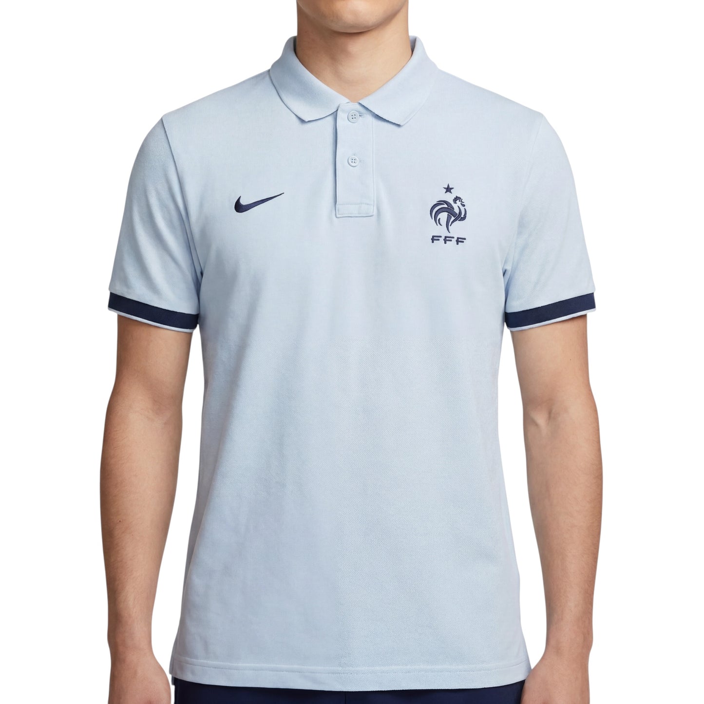 Hellblaues Nike Frankreich Poloshirt (M)