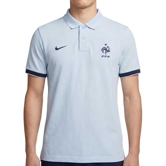 Hellblaues Nike Frankreich Poloshirt (M)